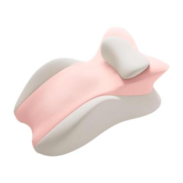 Imagem de YWJLQH Travesseiro de algodão com memória para cama, almofada para dormir, travesseiro triangular antiderrapante, cabeceira em cunha para leitura, Rosa