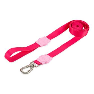 Imagem de Mood Pet Coleira Guia 2 Metros Para Cães Cachorro Adestramento Passeio Porte Grande Médio Pequeno (Rose, M)