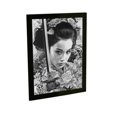 Imagem de Quadro Decorativo Mulher Samurai Arte Japão Ilustração
