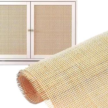 Imagem de Palhinha Indiana Rattan Palha Quadriculada Tela 5Mt X 80Cm - Mundo Das