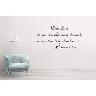 Imagem de Adesivo De Parede Hebreus 13:5 - Lojinha Da Luc Adesivos