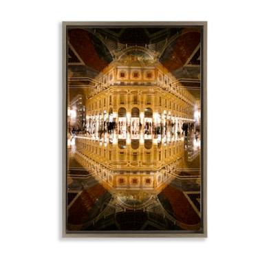 Imagem de Stupell Industries Arte de parede iluminada Lobby Mirage Brown Emoldurada Tela flutuante por Robin Vandenabeele, 78 x 53 cm