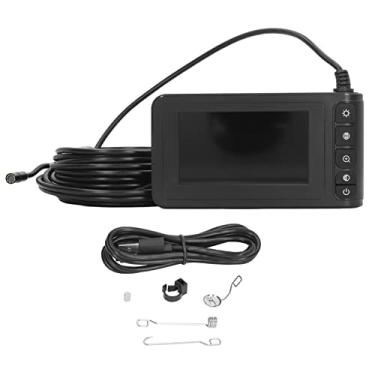 Imagem de Endoscópio industrial 1080p HD 178 graus Lente de 8mm de 8 mm IP67 Câmera de inspeção de tubo à prova d'água com luz LED de tela IPS de 4,3 polegas para dreno de esgoto HVAC