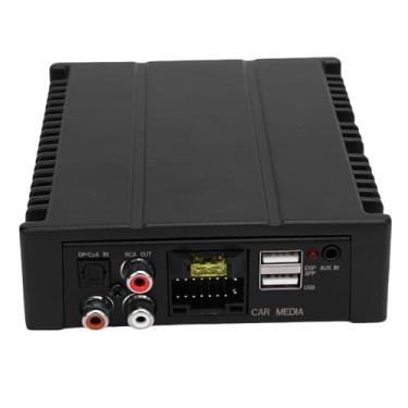 Imagem de Luocute Amplificador de Potência do Carro Com 2 Microfone Sem Fio 4x80w Ajuste Ajustável Suporte de Passes Alto Bluetooth Aux Preto USB Preto USB Preto