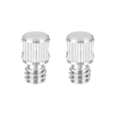 Imagem de PATIKIL Suporte de parafuso de alça de pescoço para câmera de 1/10.2 cm, 2 peças de parafuso de fixação de câmera de liga de alumínio para alça de pulso, tripé DSLR, prata