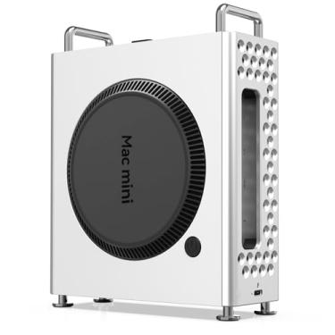 Imagem de ORICO Base e suporte de alumínio MiniPro Thunderbolt 5, para Mac mini M4/M4 Pro, estação de ancoragem 9 em 1 com transferência máxima de 120 Gbps, SSD de 2 TB (não removível) 10 Gbps USB-A, leitores