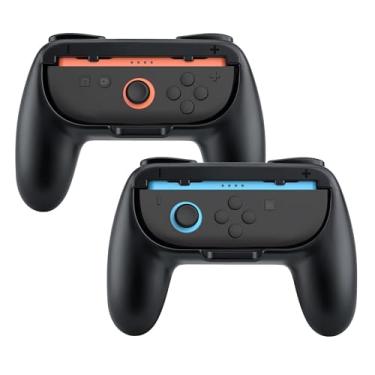 Imagem de Mcbazel Controller Grips Compatible with Nintendo Switch 2 (2025), Ergonomic Anti-Slip Handle Grip Accessories for Switch 2 JoyCon, Black, 2 Pack (NOT for Switch 1)