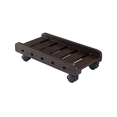 Imagem de Suporte de PC Suporte de CPU Desktop Host Suporte de Base de Madeira com Suporte de Polia Suporte de PC é Adequado para a maioria dos PCs Suporte (Cor: B, Tamanho: 21,5 cm)