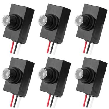 Imagem de 6pçs Sensor Crepuscular para Iluminação Externa, 100-277V Resistente ao Tempo Interruptor Fotoelétrico Sensor Luz Fotocélula para Maioria Luminárias Externas Lâmpadas Instalação Fácil