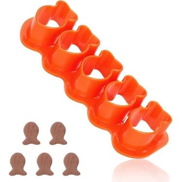 Imagem de Cortador de biscoito Goldfish, mini cortador de biscoito em forma de peixe dourado para fazer biscoitos fofos para fazer biscoitos criativos de chocolate com açúcar (5 peixes)