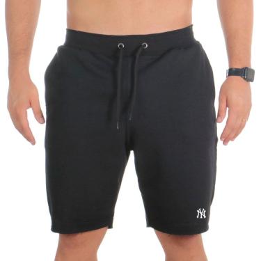 Imagem de Bermuda Moletinho Plus Size Masculina Elástico Cintura Cordão Ajustavel Tamanho Especial G1 ao G5