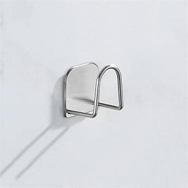 Imagem de Suporte de esponja suporte de armazenamento de cozinha autoadesivo esponjas de pia gancho de armazenamento de cozinha (S, prata)