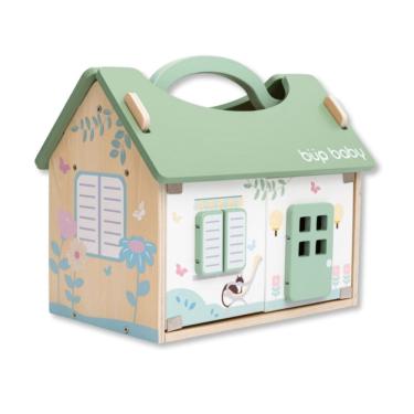 Imagem de Brinquedo De Madeira Casinha De Bonecas Verde - Bup Baby