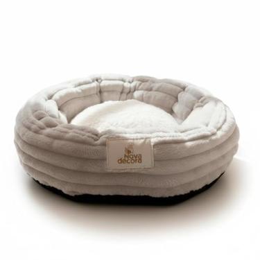 Imagem de Cama Para Cachorro e Gato Pequeno Ninho Nuvem Caminha Pet Luxo Confortável 50cm - Novadecora (Prata)