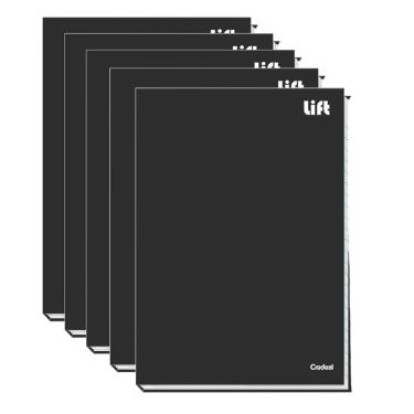 Imagem de Caderno Brochura Grande Capa Dura 80FLS Kit 5 Unidades