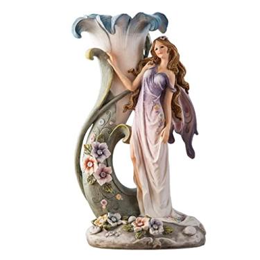 Imagem de VHDY85KA Vasos retrô de resina para meninas, enfeite criativo para casa, sala de estar, mesa, decoração de flores secas, vaso de arranjo de flores, vaso