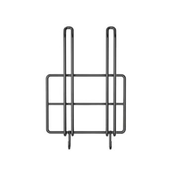 Imagem de Suporte de rolo de papel de cozinha, suporte de rolo de cozinha, organizador de saco de filme aderente para toalha de papel, suporte de parede, para cozinha, banheiro, suporte de rolo de cozinha preto