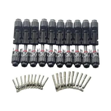Imagem de Kit De Conectores Para Painéis Solares De Alta Tensão 1000V 30A, 5/10 