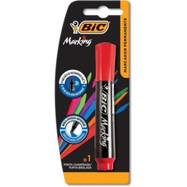 Imagem de Marcador Permanente Marcador Recarregável Vermelha - Bic