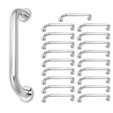 Imagem de Alca de Apoio Barra Inox 30cm Kit 19 Uni Banheiro Cadeirante Idoso Def
