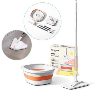 Imagem de Mop Giratório Esfregão Balde Dobrável Refil Microfibra - Amarinne Home