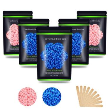 Imagem de Kit de cera dura Sensível para depilação Wax Beads Auperwel de 0,5 kg