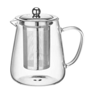 Imagem de Bule chaleira de vidro com infusor jarra 950ml cafe chá mesa ah! natu 