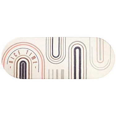 Imagem de Tapete macio para cabeceira, oval, antiderrapante, antiderrapante, antiderrapante, antiderrapante, para sala de estar, quarto, sala de estudo, varanda, janela, sofá, almofada, B, 60180 cm