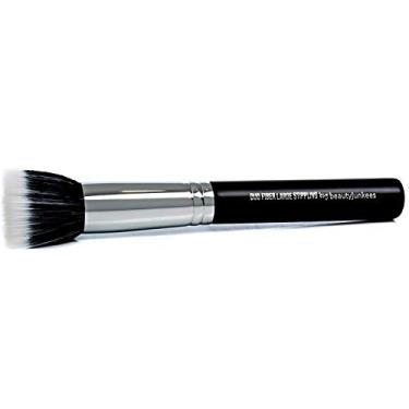 Imagem de (1 pc Duo Fibre Large Stippling, Black) - Beauty Junkees Pro Duo Fibre Large Stippling Makeup Brush to Blend Liquid Foundation for a Sheer Flawless Skin Perfecting Finish, Synthetic, Vegan, Cruelty Free
