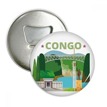 Imagem de Cidade Estátua Edifício Abridor de Garrafas Ímã de Geladeira Emblema Multifuncional