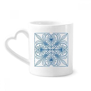 Imagem de Talavera Estilo Azul Decorativo Caneca Café Cerâmica Copos Copo Coração Vidro
