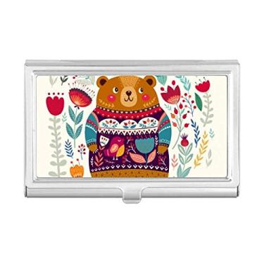 Imagem de Carteira de bolso com porta-cartões rosa com urso de desenho animado