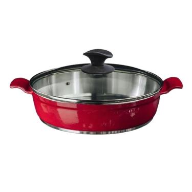 Imagem de Frigideira Vermelho Alumínio Fundido Usinado Javali AA 30cm