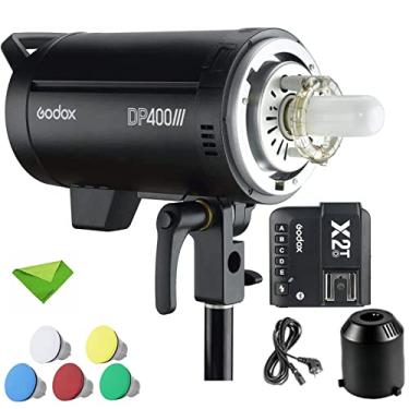 Imagem de Godox DP400III 400Ws Studio Strobe Flash Light Monolight com Godox X2T-O Trigger 2.4G Wireless X System Strobe Lighting com Bowens Mount Photography Flashes para estúdio de retrato de casamento (110V)