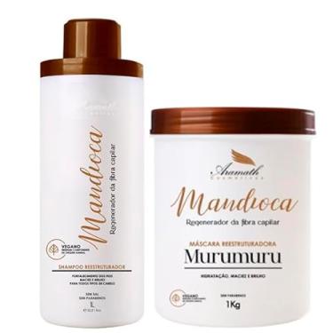 Imagem de Kit Mandioca Ojon Oil Shampoo e Mascara Aramath 1L