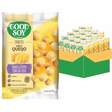 Imagem de Caixa de GoodSoy Snacks Salgadinhos de Queijo Sem Glúten Sem Leite Sem Lactose - 20 unidades de 25g