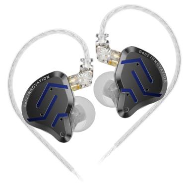 Imagem de KZ ZSN Pro 2 polegadas fones de ouvido fones de ouvido fones de ouvido de metal 1BA+1DD tecnologia híbrida HiFi graves som claro IEMs fones de ouvido com cancelamento de ruído com fio para músicos