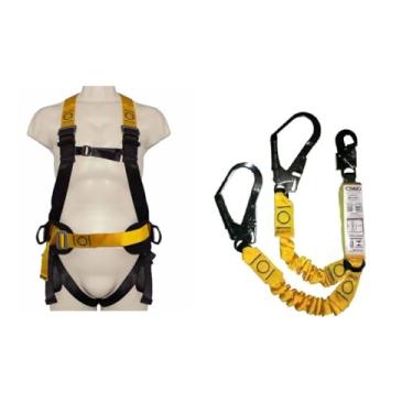 Imagem de Cinto Paraquedista Abdominal 3 Pontos + Talabarte Duplo C/abs