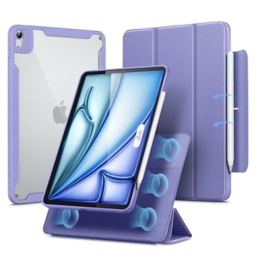 Imagem de ESR Capa para iPad Air de 11 polegadas M2 (2024), iPad Air 5ª/4ª geração (2022/2020), capa com suporte para lápis, capa magnética removível, suporte vertical, série Rebound 360, Preto