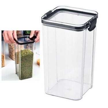 Imagem de Pote Hermetico Tampa com Trava 1300ml Veda Conserva Armazenamento Acri