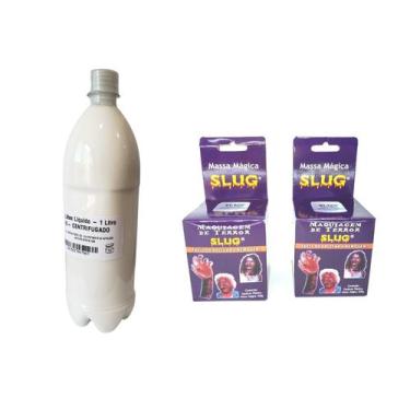 Imagem de Kit slug 2 Massas de 200 gr cada + látex líquido de 1 litro - Genérica