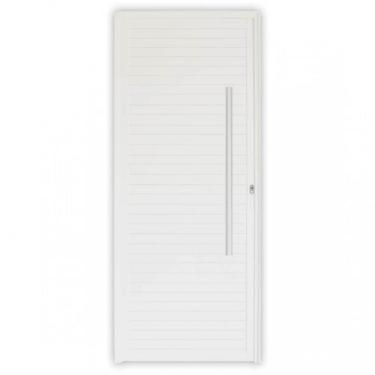 Imagem de Porta de Alumínio Lambri 210x90cm com Fechadura Rolete e Puxador Proje