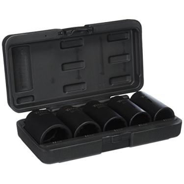 Imagem de Titan 15345 Conjunto de soquete de porca de eixo de 12 pontos de acionamento de 1/5.1 cm - 5 peças (30 mm, 32 mm, 34 mm, 36 mm, 39 mm)