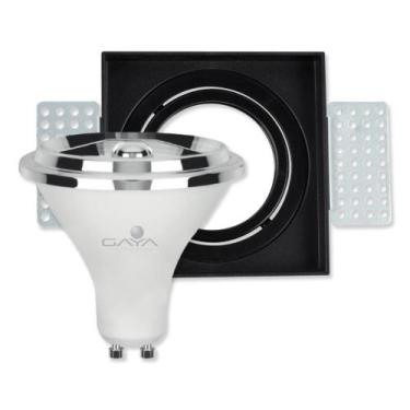 Imagem de Spot Embutir Direcionável Preto Lâmpada Dimerizável 4.8W - Gaya