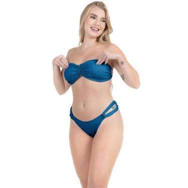 Imagem de Bikini Feminino sem alça Asa Delta Metal Rolotê Duplo - HYPE MODAS, Bi