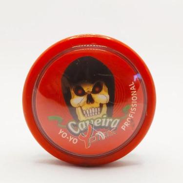Imagem de Yoyo York Profissional Caveira + 3 cordas ( Ioio, Yo-yo), Vermelho