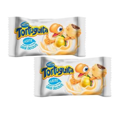 Imagem de Kit 2 Chocolate Arcor Tortuguita Branco 15,5g