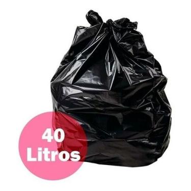 Imagem de Saco De Lixo Preto 40 Litros Reforçado - 100 Unidades - HIGIPACK
