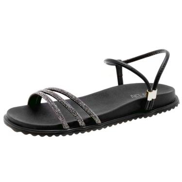 Imagem de Sandalia Feminina Conforto Slip On Strass Sua Cia 8286.14792