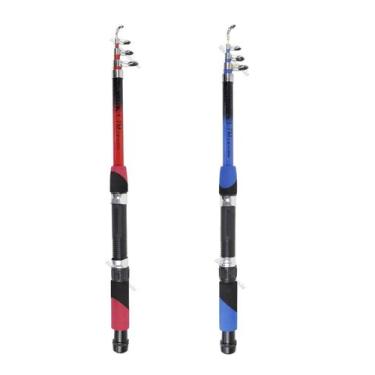 Imagem de Kit 2 Varas Para Molinete Telescópica Com Passador C.W (1,70m) 12-20lb